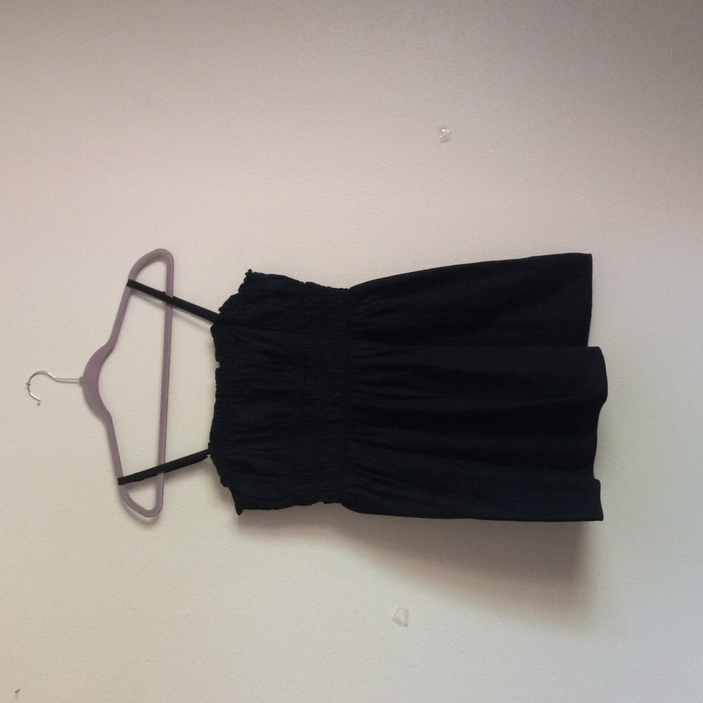 Wild Fable mini dress, black, size large with ruffled detail.